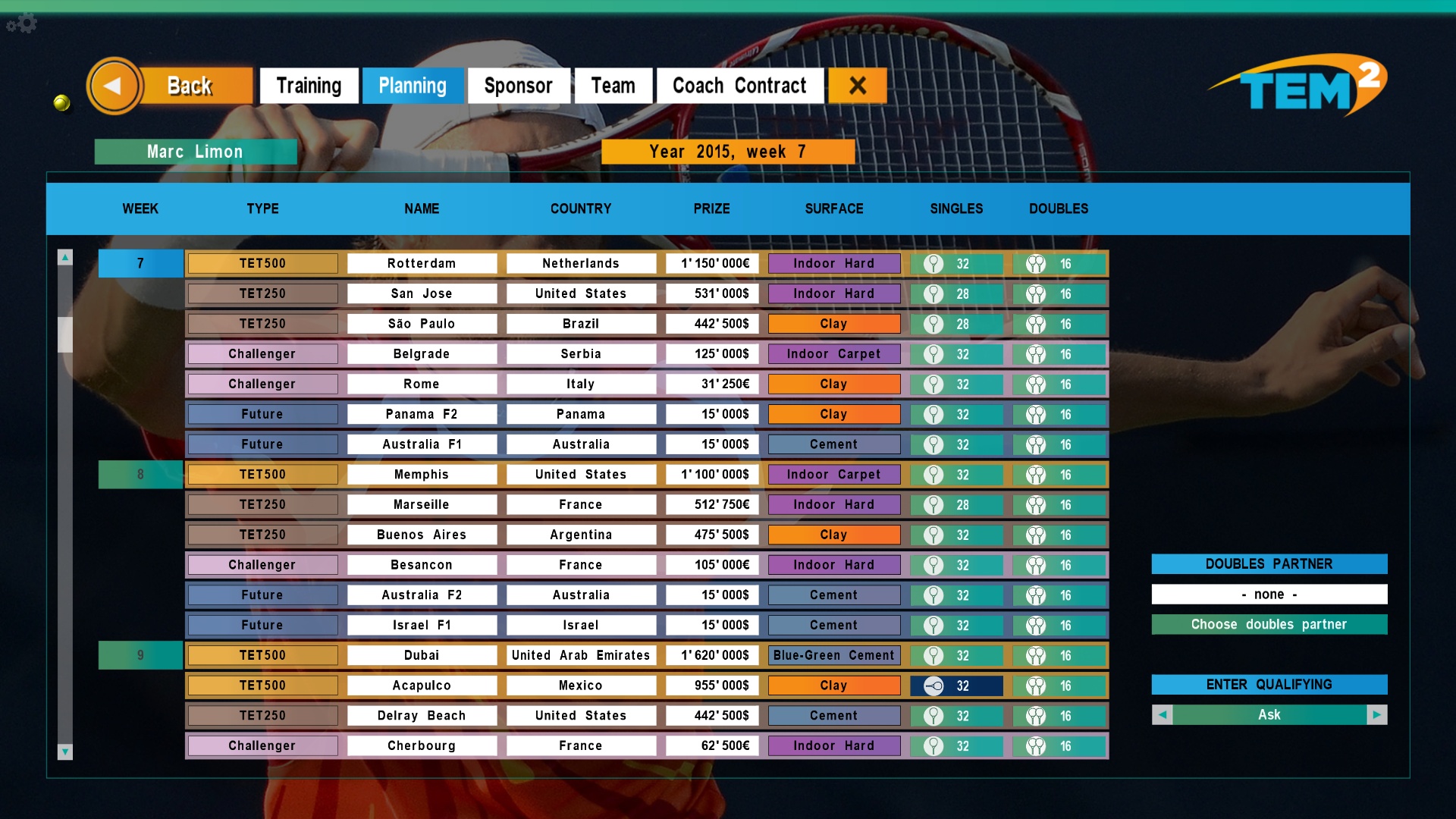 Tennis Elbow Manager 2 — скриншот 2