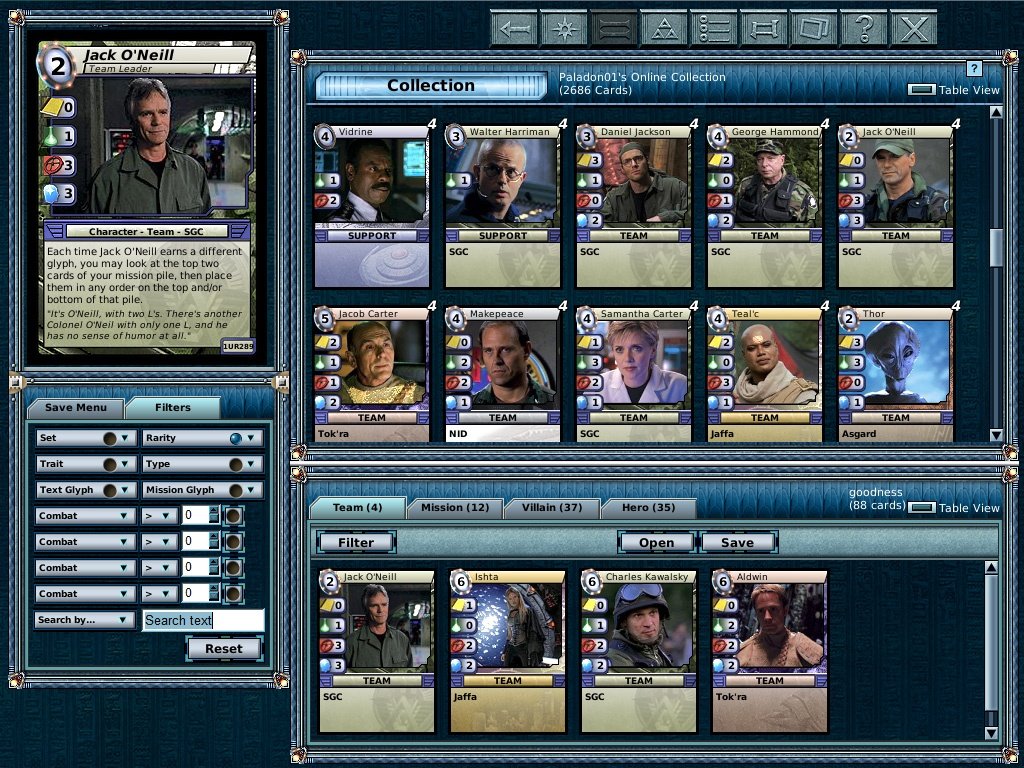 Stargate Online Trading Card Game — скриншот 1