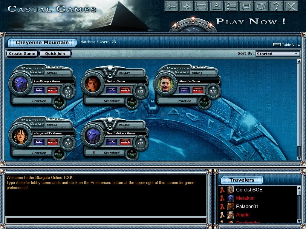 Stargate Online Trading Card Game — скриншот 4
