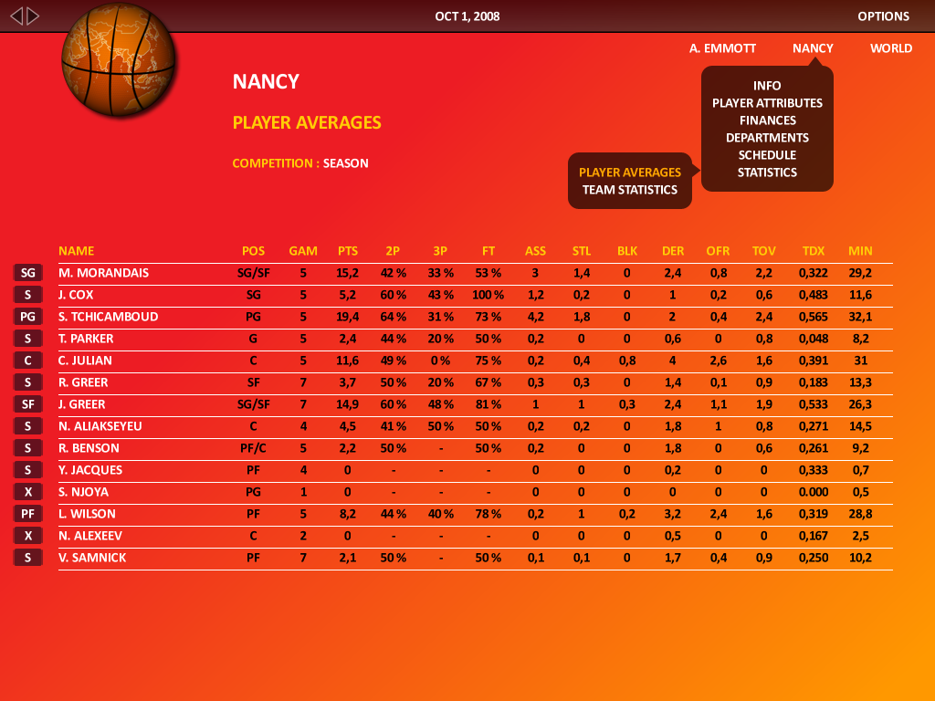 World Basketball Manager 2009 — скриншот 3