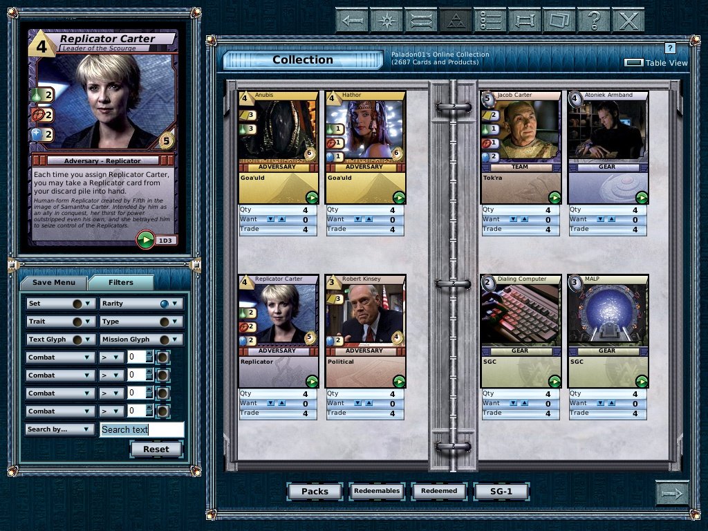 Stargate Online Trading Card Game — скриншот 2