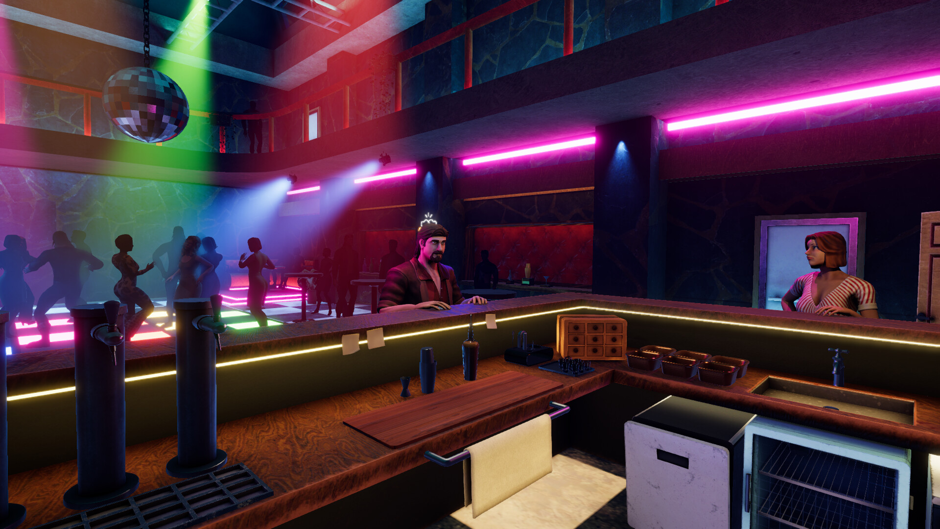 Under the Disco Lights - 80's Bar Simulator — скриншот 2