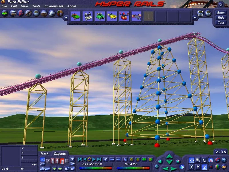 Hyper Rails: Advanced 3D Roller Coaster Design - кадр 9