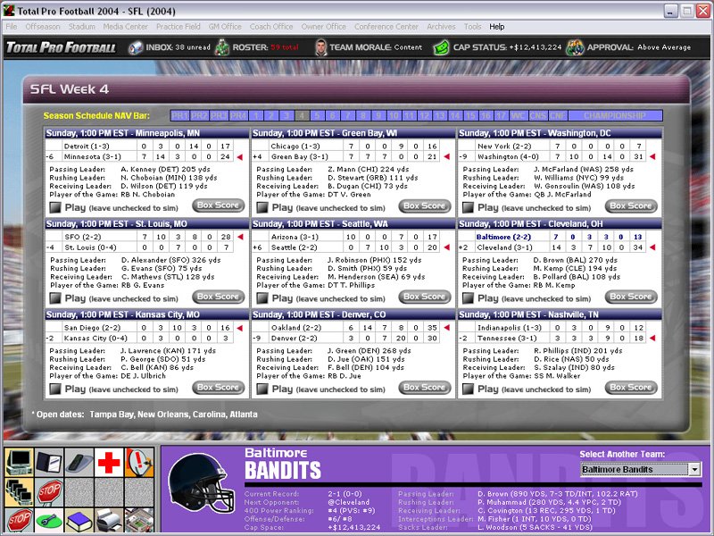 Total Pro Football 2004 — скриншот 5