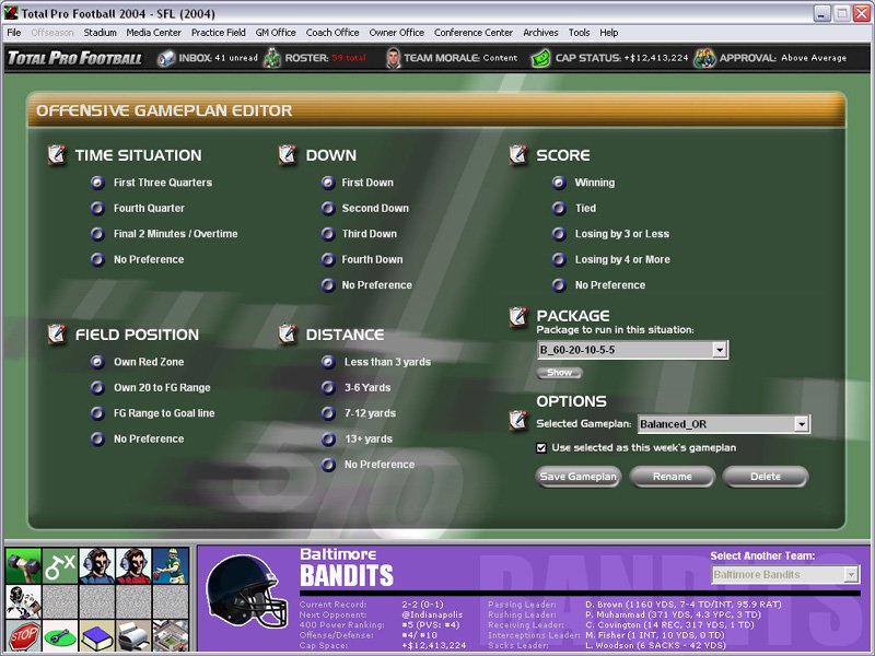 Total Pro Football 2004 — скриншот 3