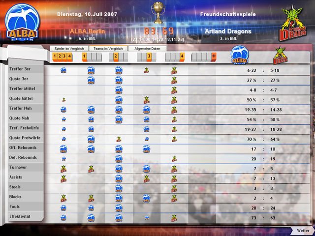 DSF Basketballmanager 2008 — скриншот 1