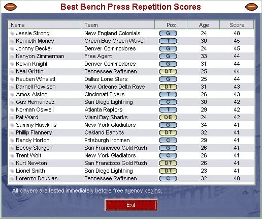 Front Office Football 2004 - кадр 13