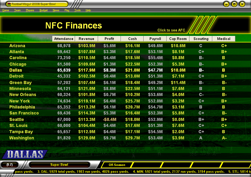 Football Mogul 2007 — скриншот 6
