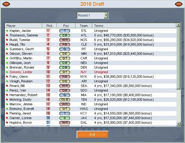 Front Office Football 2004 - кадр 4