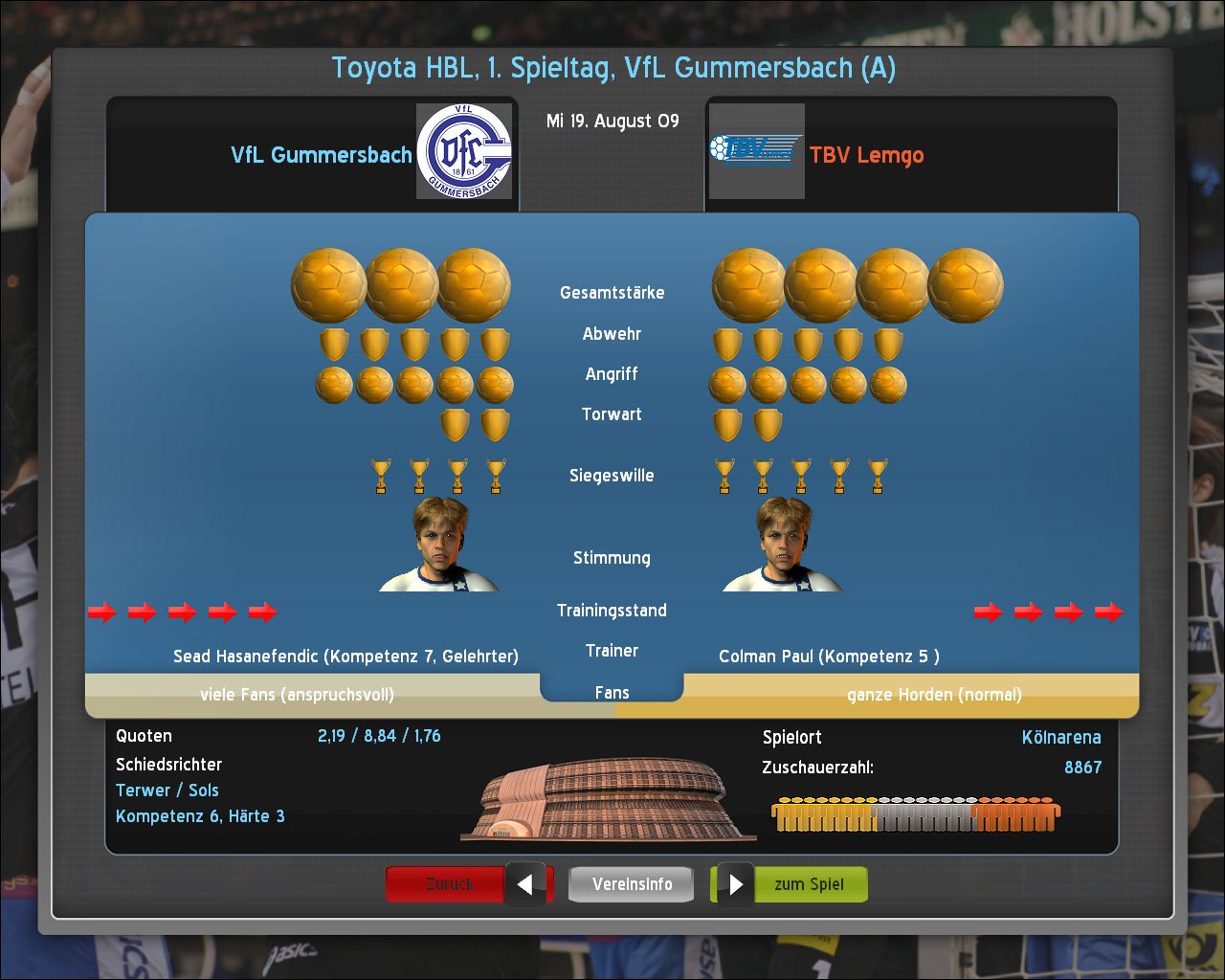 Handball Manager 2010 — скриншот 6