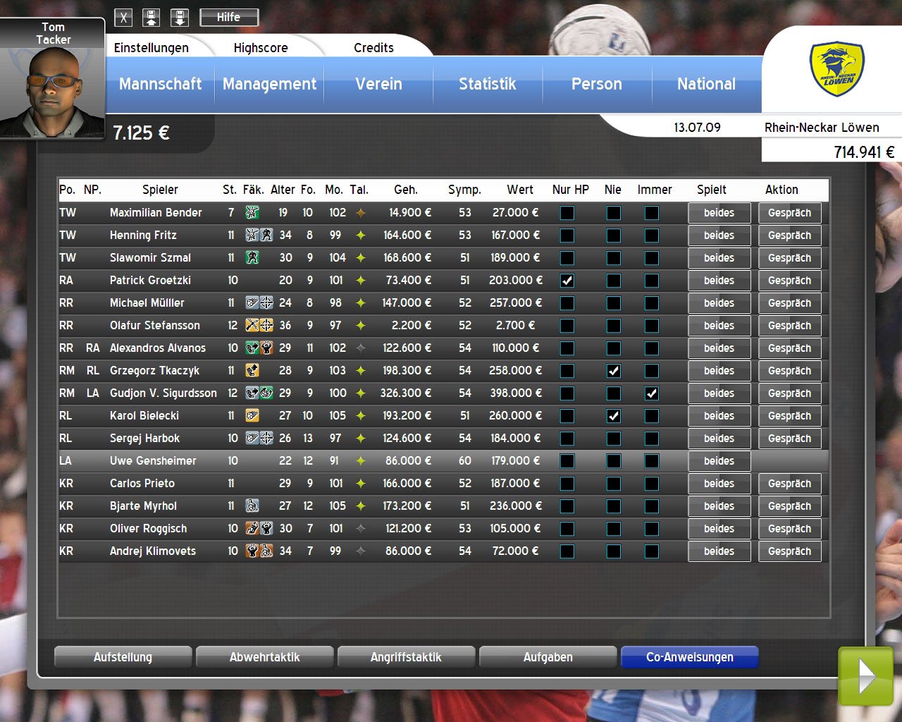 Handball Manager 2010 — скриншот 5