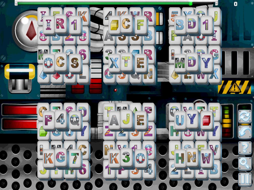 Alphabet Robots Mahjong — скриншот 2