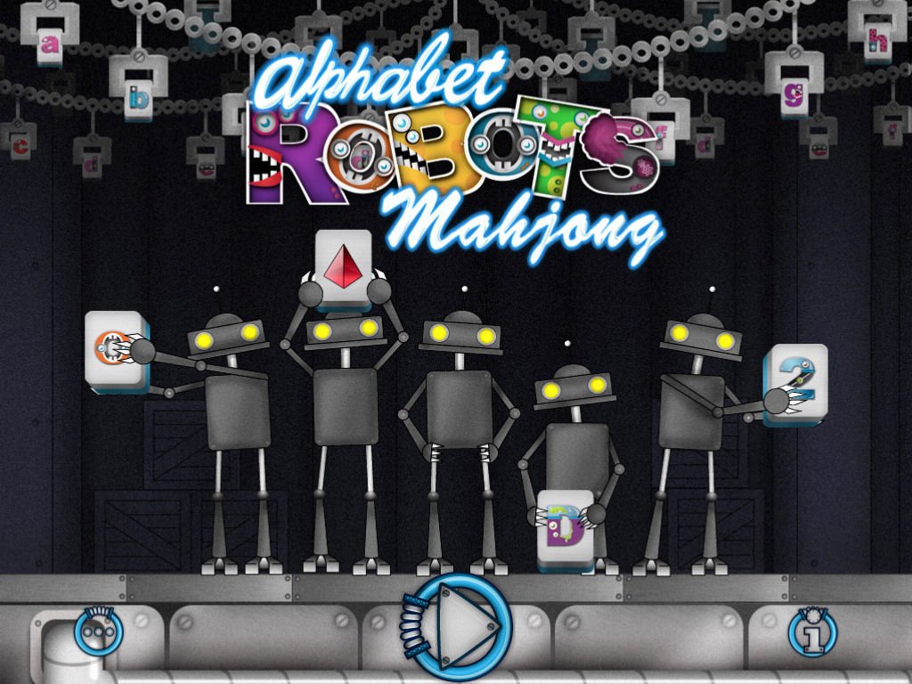 Alphabet Robots Mahjong — скриншот 1