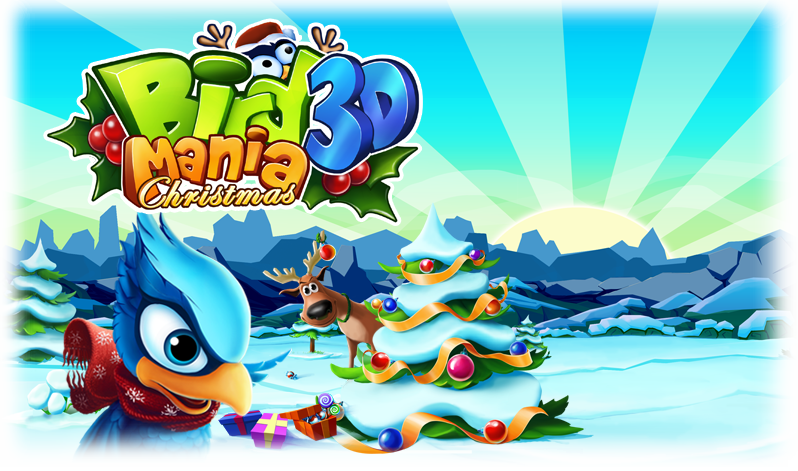 Bird Mania Christmas 3D — скриншот 1