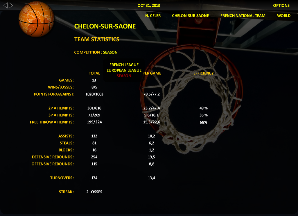 World Basketball Manager 2013 — скриншот 4