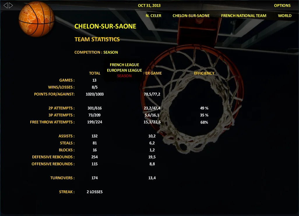 World Basketball Manager 2013 - кадр 4