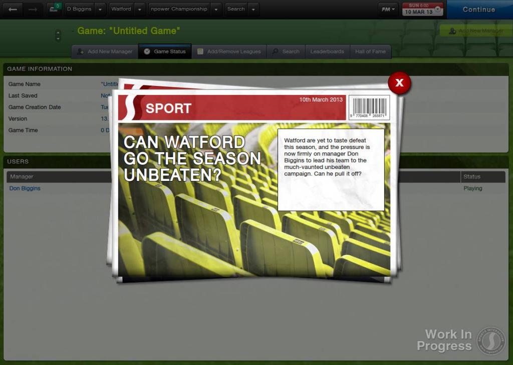 Football Manager 2013 — скриншот 1