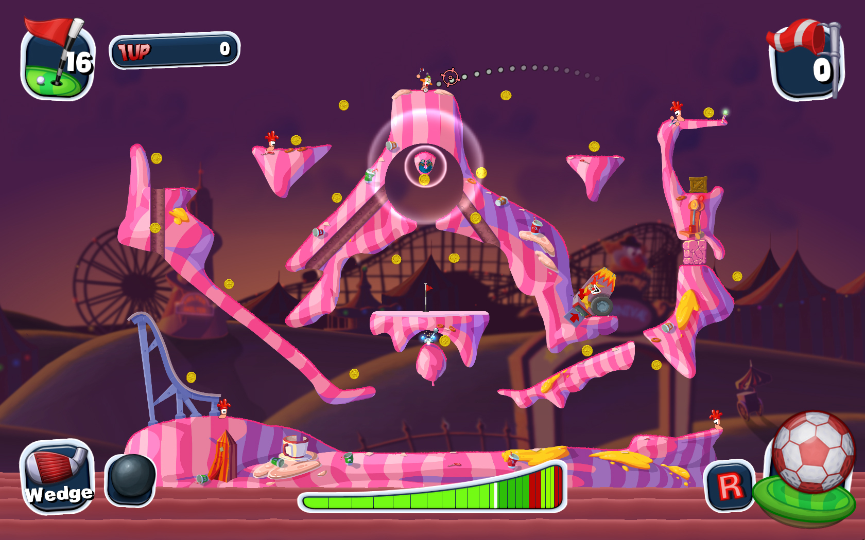 Worms Crazy Golf — скриншот 5