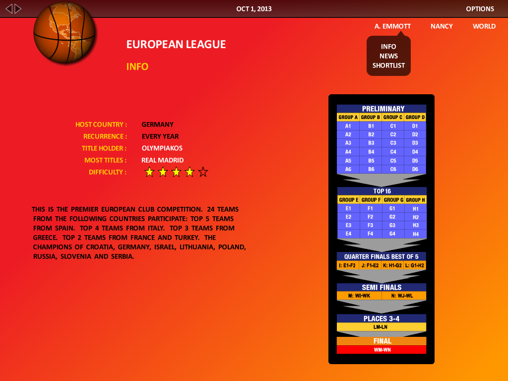 World Basketball Manager 2013 — скриншот 3